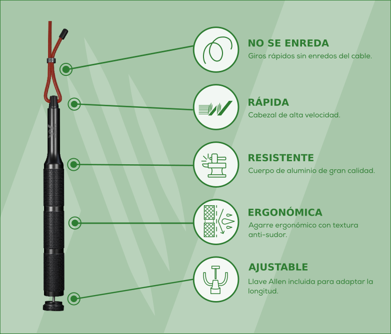 Cable De Repuesto Para Comba De Saltar Velites 4 Mm - Verde