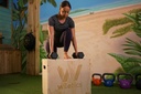 JumpBox cajón de salto de madera Wiletics visto en perspectiva, para entrenamiento funcional y CrossFit en casa o en el box